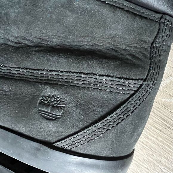 Timberland High Top Sneaker Black Numbuck Suede Leather Londyn 10 Non Slip 10 - Picture 10 of 12